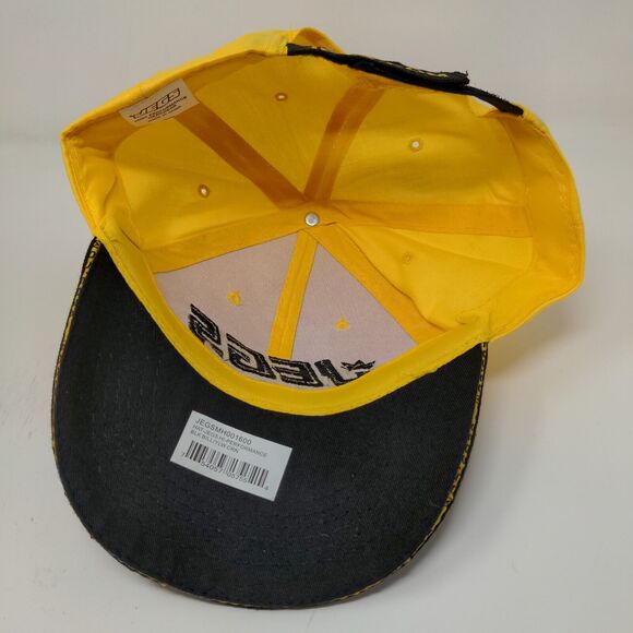 JEGS High Performance Strapback Hat Black Yellow Adjustable Embroidered Logo - Picture 9 of 12